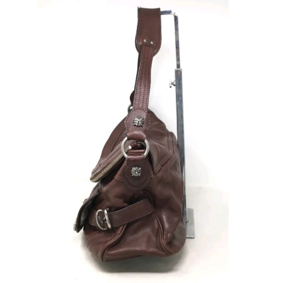 B Makowsky Stash Flap Shoulder Handbag - Picture 4 of 10